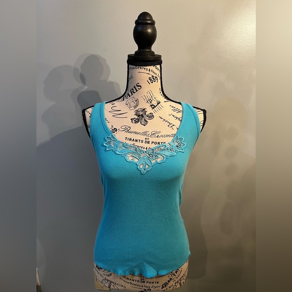 Old Navy Tops - Vintage Old Navy Blue Size Small Tank Top